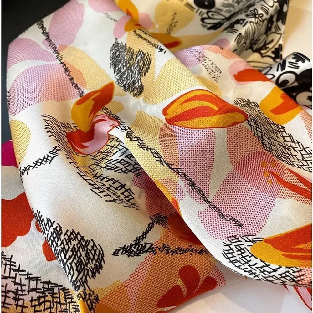 Funky floral Silk Scarf